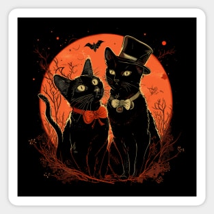 Valentine's Day Vintage Halloween Black Cat Witch Retro Cute Super Cool Best Gift Sticker